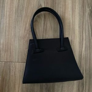Black mini too handle bag